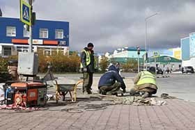 В столице начались работы по обустройство пешеходных переходов