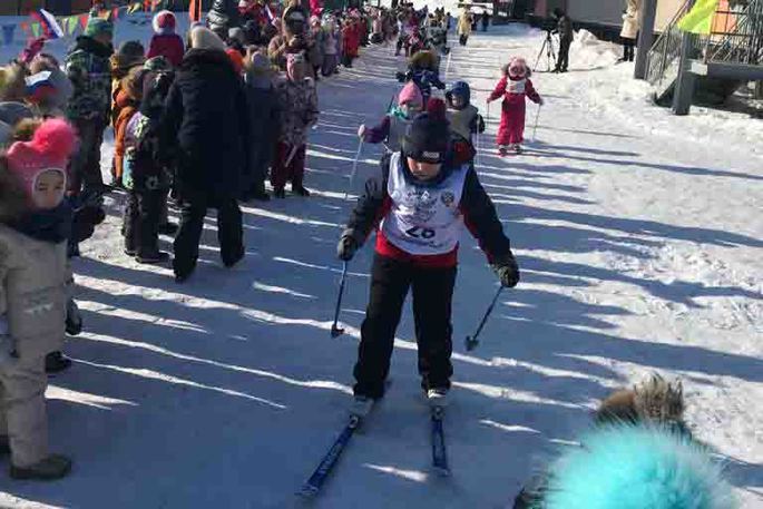 Воспитанники «Сказки» и «Золотого ключика» приняли участие в лыжном забеге